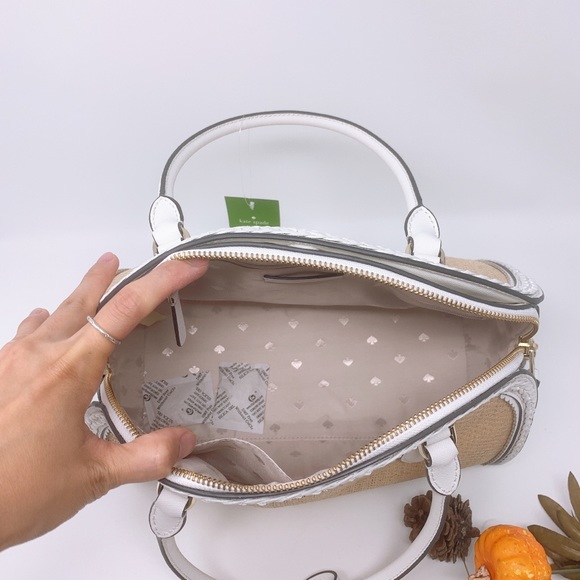 ❗️SALE❗️Kate Spade Reiley Straw Large Dome Satchel - Picture 6 of 7